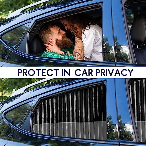 Image of ZATOOTO Car Window Shades for Side Window 4 Pack Magnetic Car Curtains for Privacy Car Window Covers Blackout Blinds Upgrade to a Classy Ride for Camping Sleeping