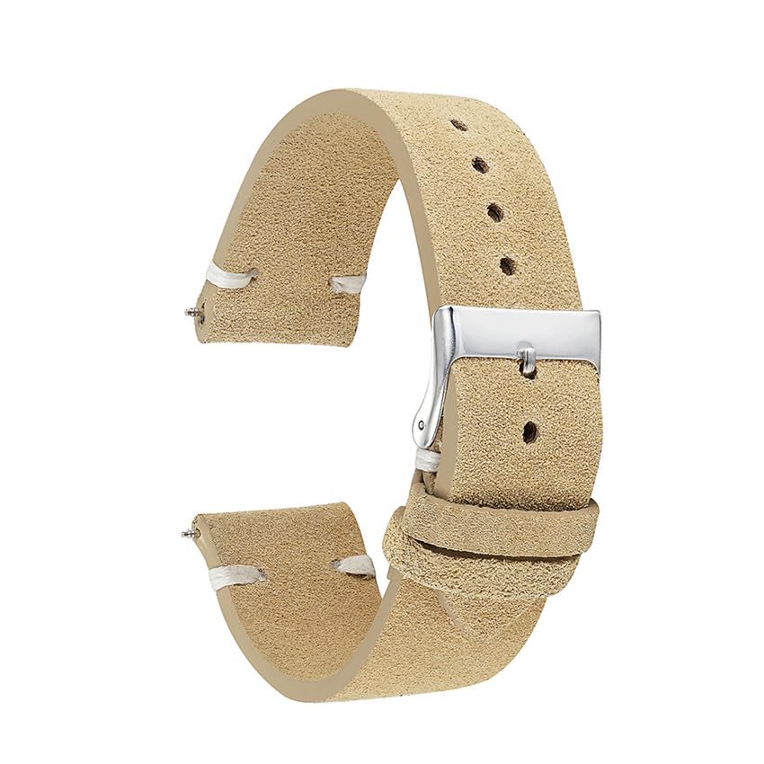 Bracelet de montre en cuir suédé souple idéal pour personnaliser son style au quotidien