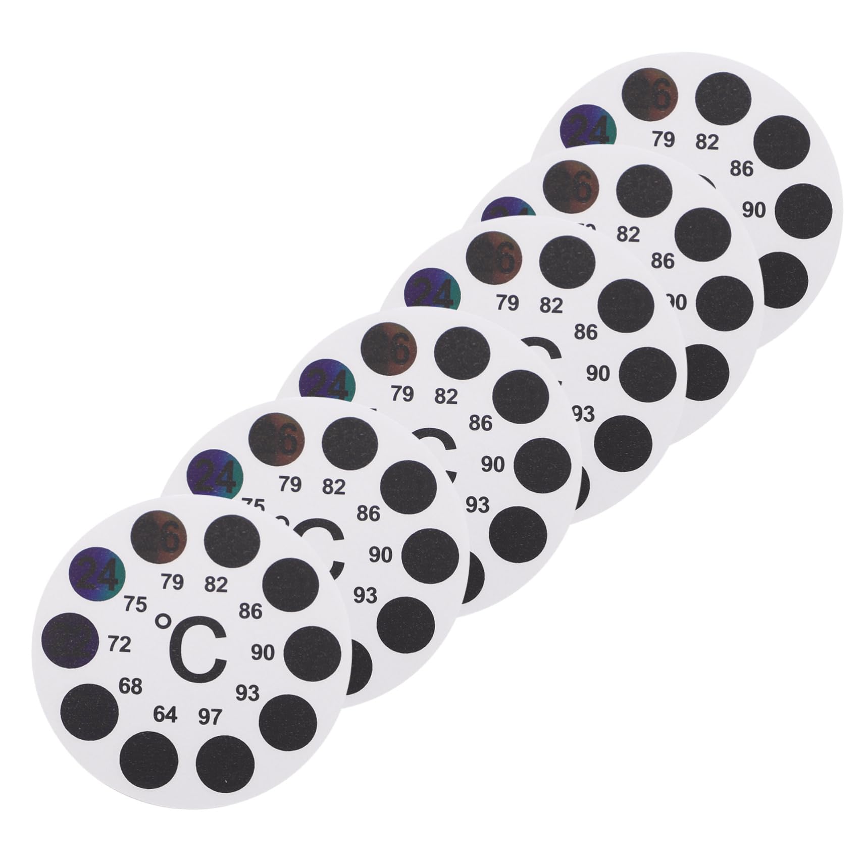 Toddmomy 6Pcs Self Adhesive Color Changing Aquarium Thermometer Strips Accurate Temperature Gauge for Fish Tanks Reptiles and Indoor Use Easy Application and Multi Environment