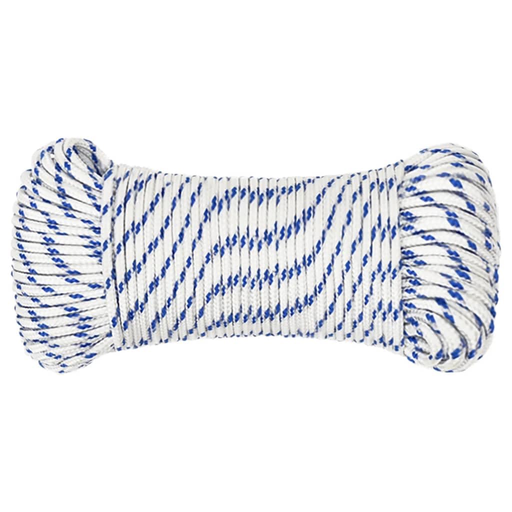 Mangloder Corda per Barca Bianca in Polipropilene 3mm 250m Corda per Barca Barca Yacht Campeggio Robusta Resistente alle intemperie Facile da annodare 4.5g/m 67.5kg