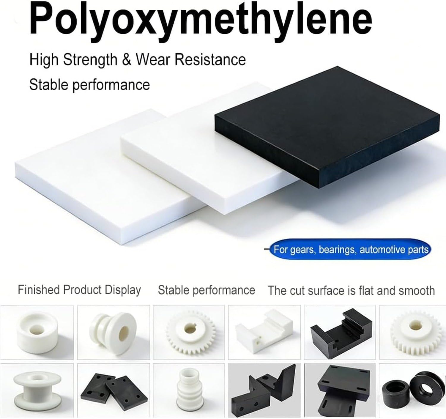 Piastra Plastica POM Copolimero, 35mm * 150*150mm 1Pc, 35mm * 150*150mm 1Pc
