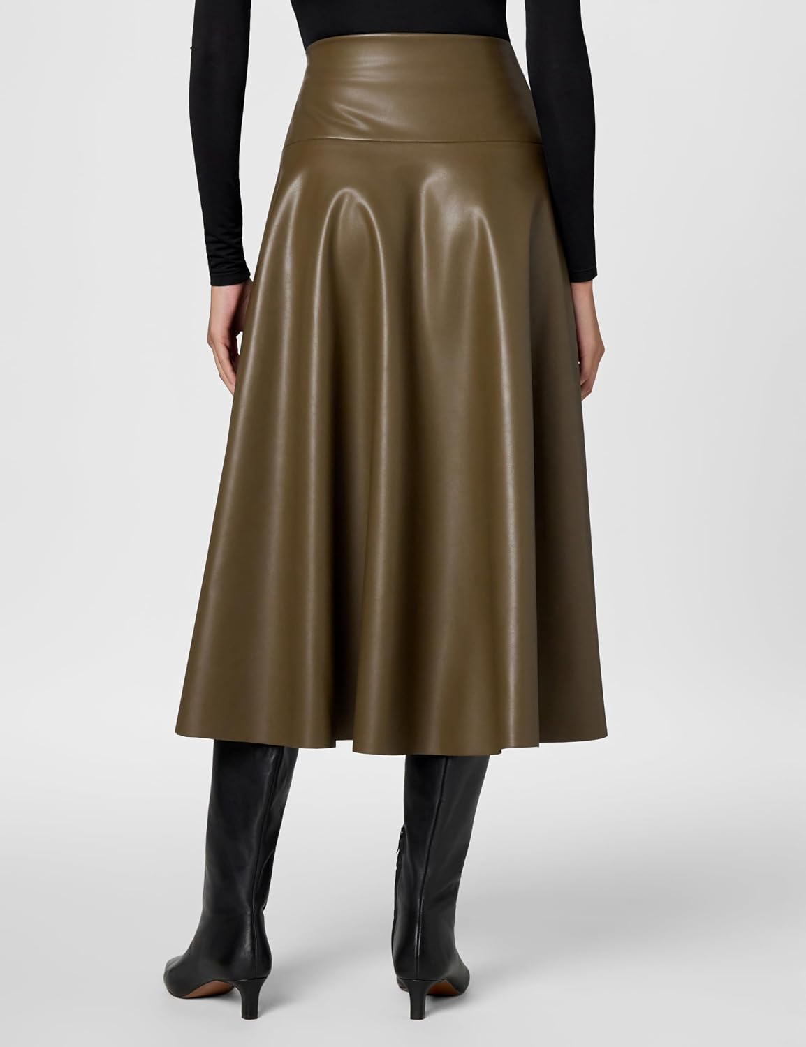 Norma Kamali Women's Flared Skirt to Midcalf