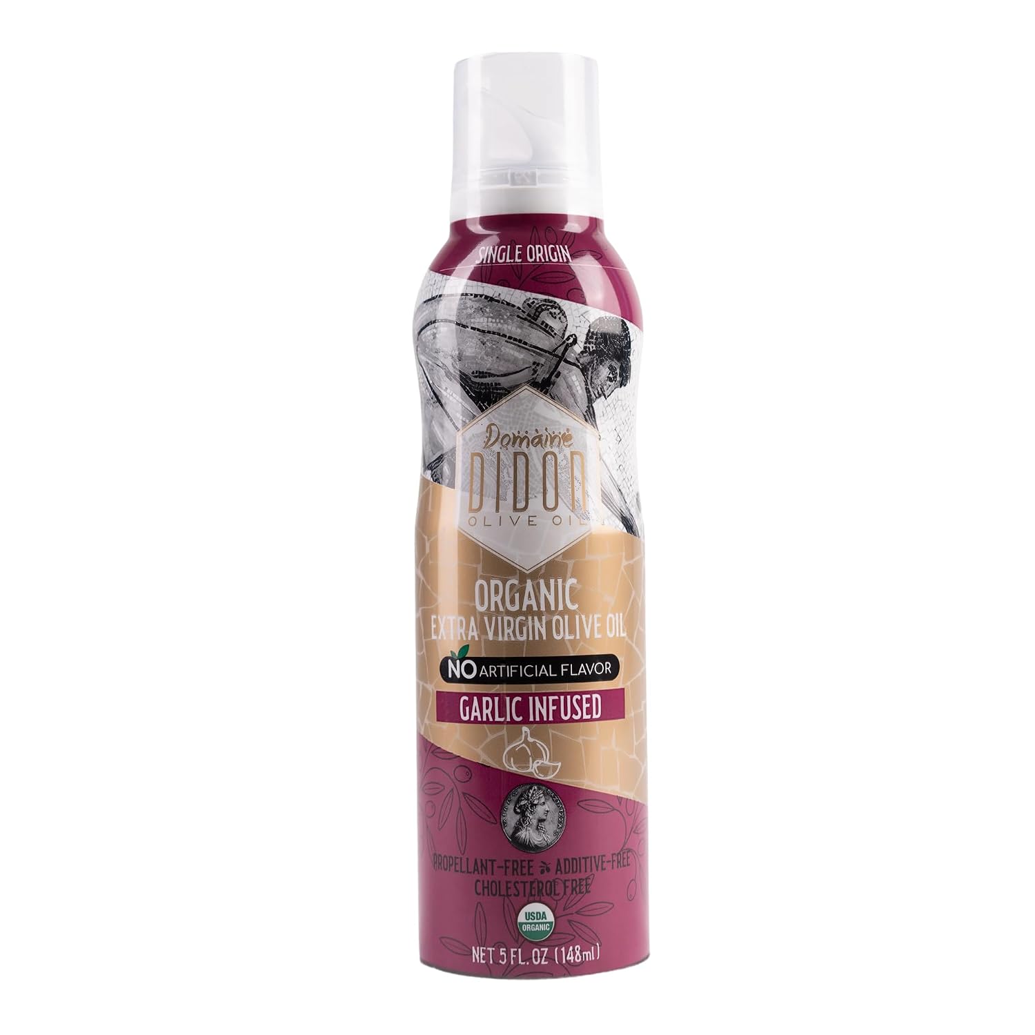 Domaine Didon Organic Garlic Infused Extra Virgin Olive Oil Spray, 5 fl oz