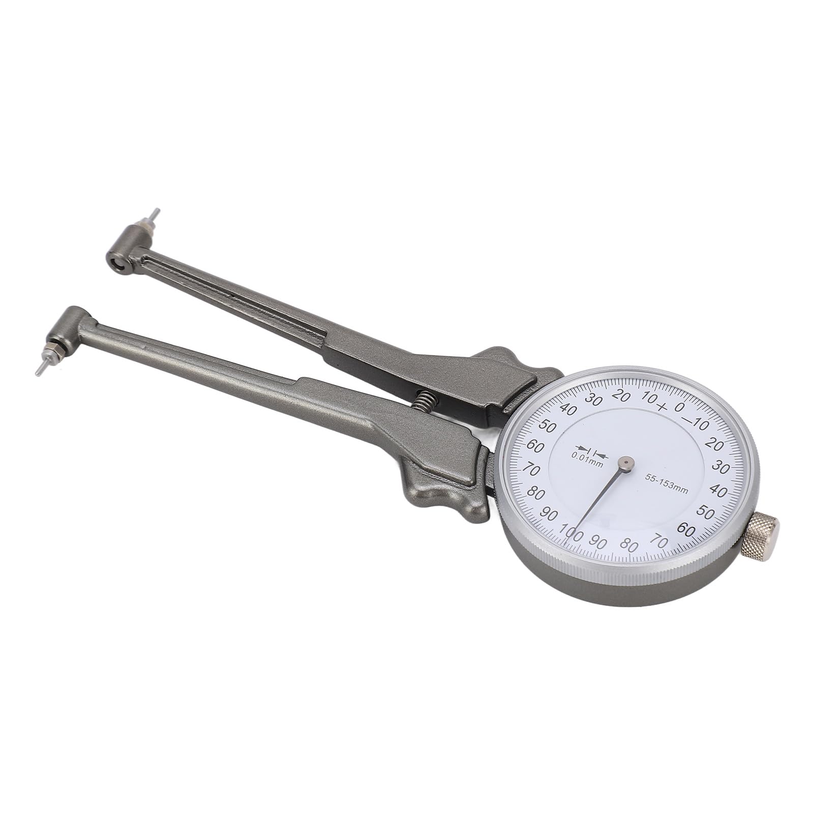 Internal Caliper, Dial Inside Caliper Clear 3.5in Measuring Depth 10 Heads 55?153mm Aluminum Alloy for Workshop