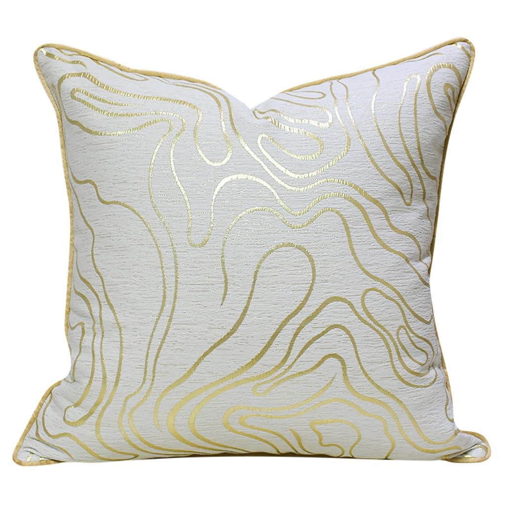 Oreiller Ligne dorée avec dossier de coussin doux pour salon et chambre