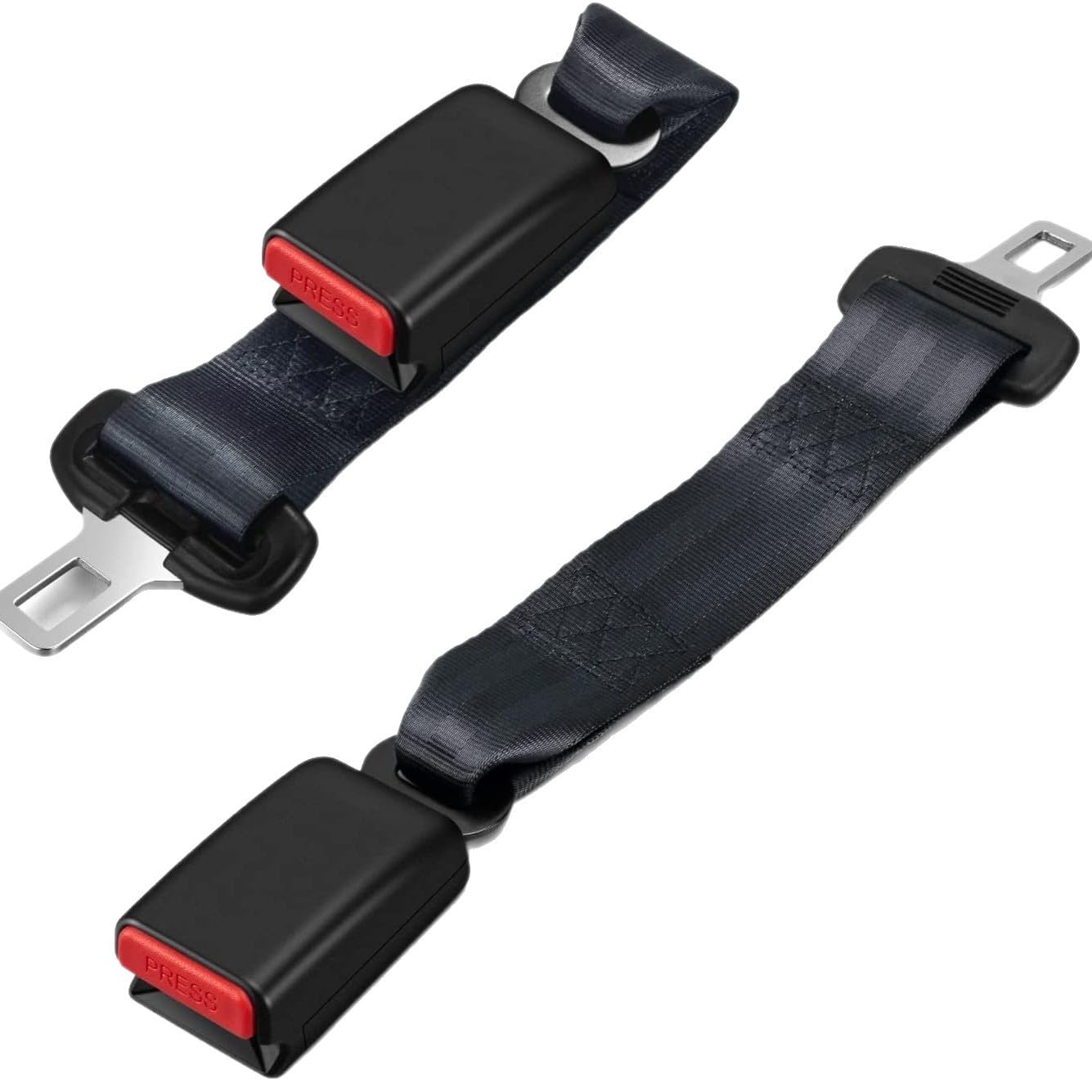 EduPlayte 2-Pack Car Accessories Universal – 36 cm/14.17in – Auto Parts Belt Extender Universal – Easy to Install – Compatible with Most Vehicles (Black)