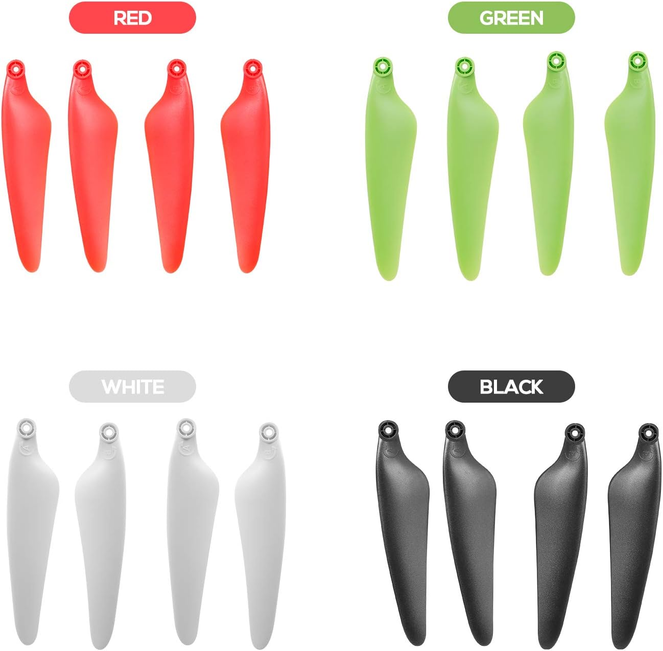 GoolRC RC Drone A/B Propeller Set Blade Foldable Propeller Props Compatible with Hubsan Zino H117S / Zino Pro/Zino Pro Plus/Zino 2 / Zino 2 Plus Drone (Black)