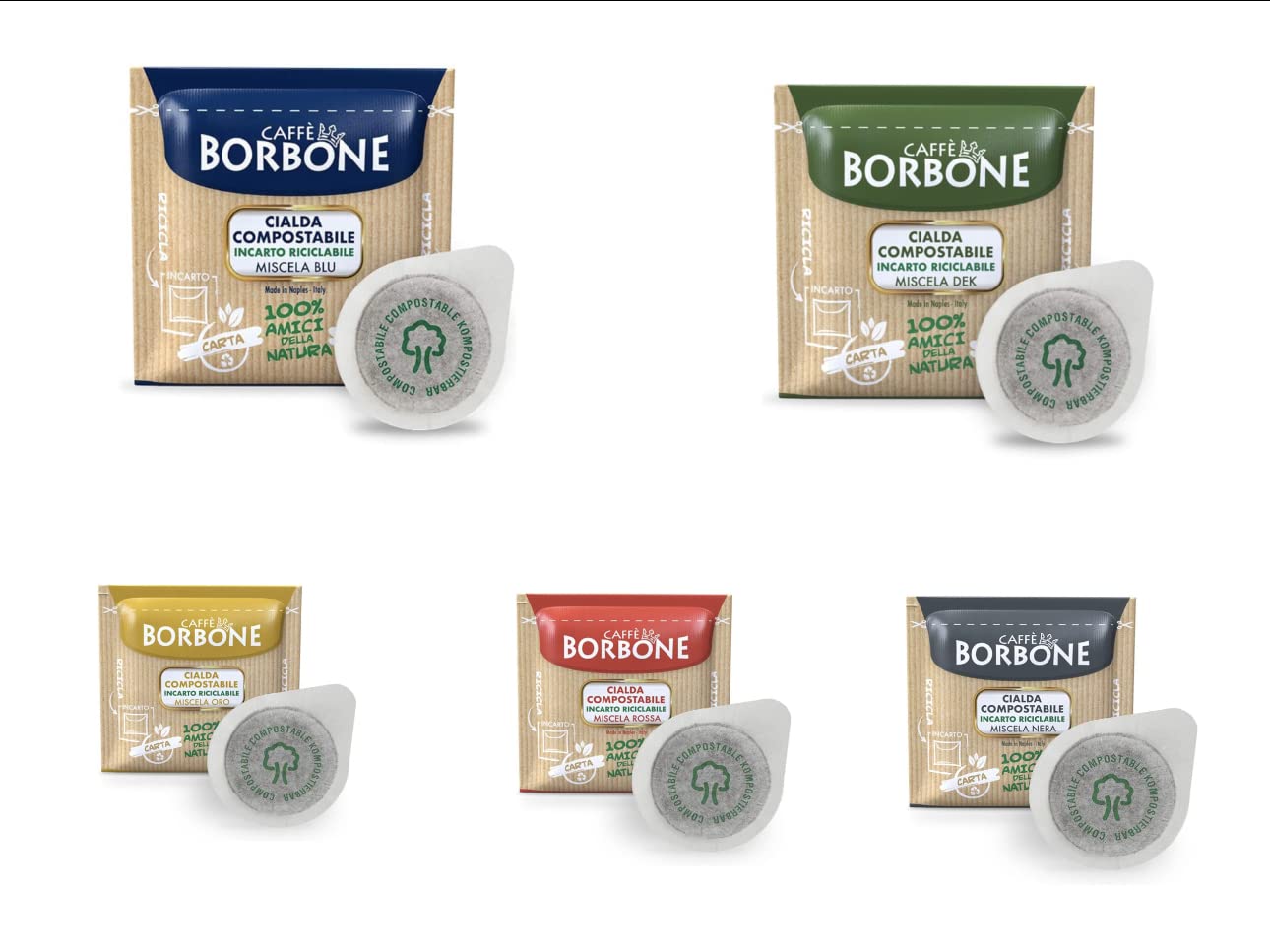 Caffe Borbone Espresso Mixed Flavors 50 ESE Pods