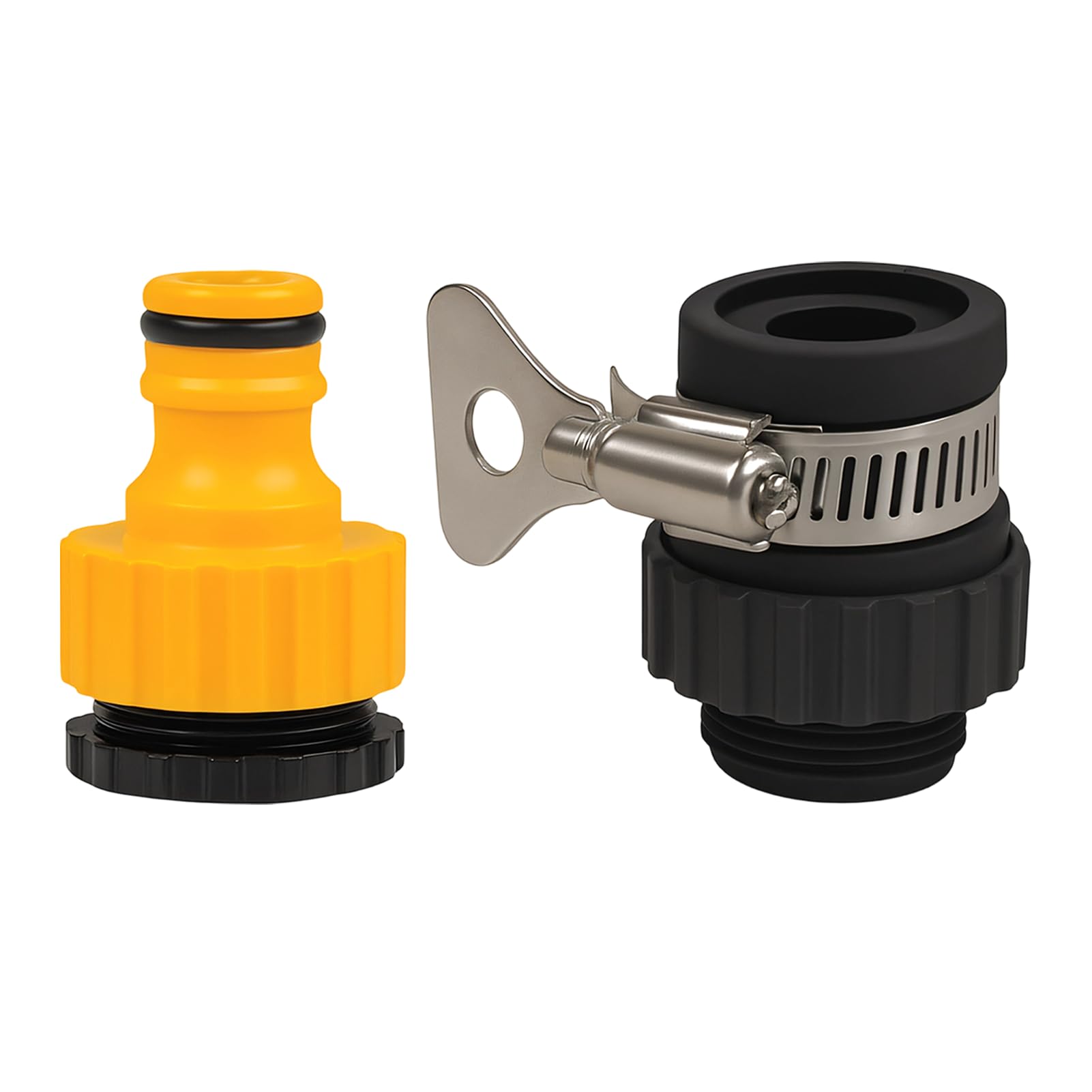 Universal Tap Connector for Hose Pipe,Adjustable Mixer Tap Hose Connector with Tight Fit Clamp, Universal Hose Tap Connector Adapter for Indoor & Outdoor Water Use