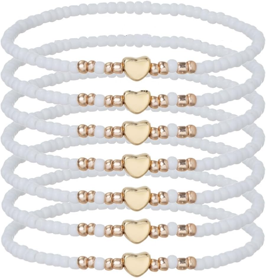 Colorful Rainbow Beaded Bracelet for Women – Stackable Jewelry
