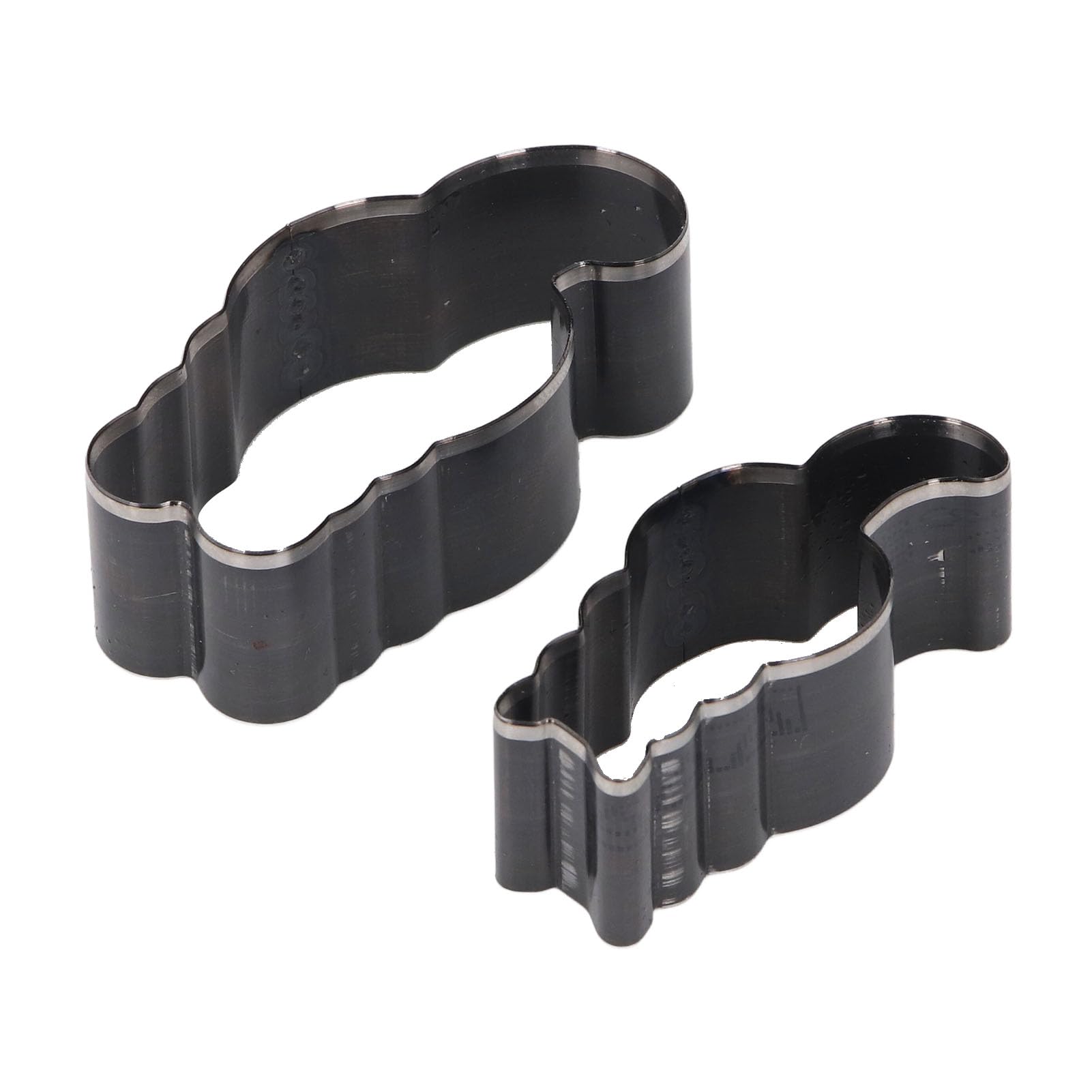 2PCS Hollow Punch Cutter Cat Shaped Cutting Die Alloy Steel Manual Punching Tool Set for Leather Crafts 55mm 65mm