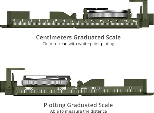 Miniatura 5 de Proster Brújula impermeable IP65 para senderismo, brújula de metal, brújula de camping con clínómetro de observación con bolsa de transporte para