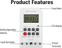 Fafeicy digitális időzítő LCD kijelzővel 32 csoportos programozható 220V 2