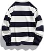 SOLY HUX Suéteres a Rayas para Hombre, Manga Larga, con Cuello, Estilo Preppy 3