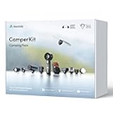 Aecooly 11-in-1 Modular CamperKit Camping Survival Kit, Portable Outdoor Gear with Igniter, Flashlight, Alarm, Water & Air Pump, Charger, 3 Cooling Fans, 2 Lights for Hiking, Camping, Road Trip, Gifts