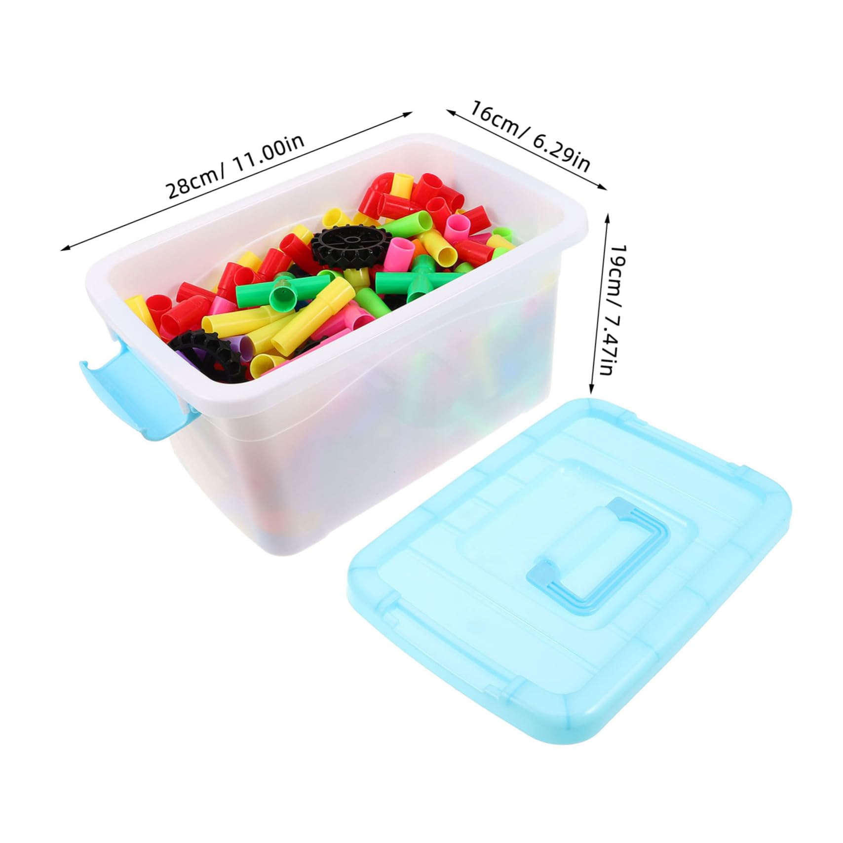FRCOLOR Kinder Rohrbausteine 1 Satz Große Kunststoffbausteine zum Bauen | Lernspielzeug für Kinder, Drinnen und Draußen Nutzbar, Leicht und Tragbar, Farbenfrohe Röhrenform