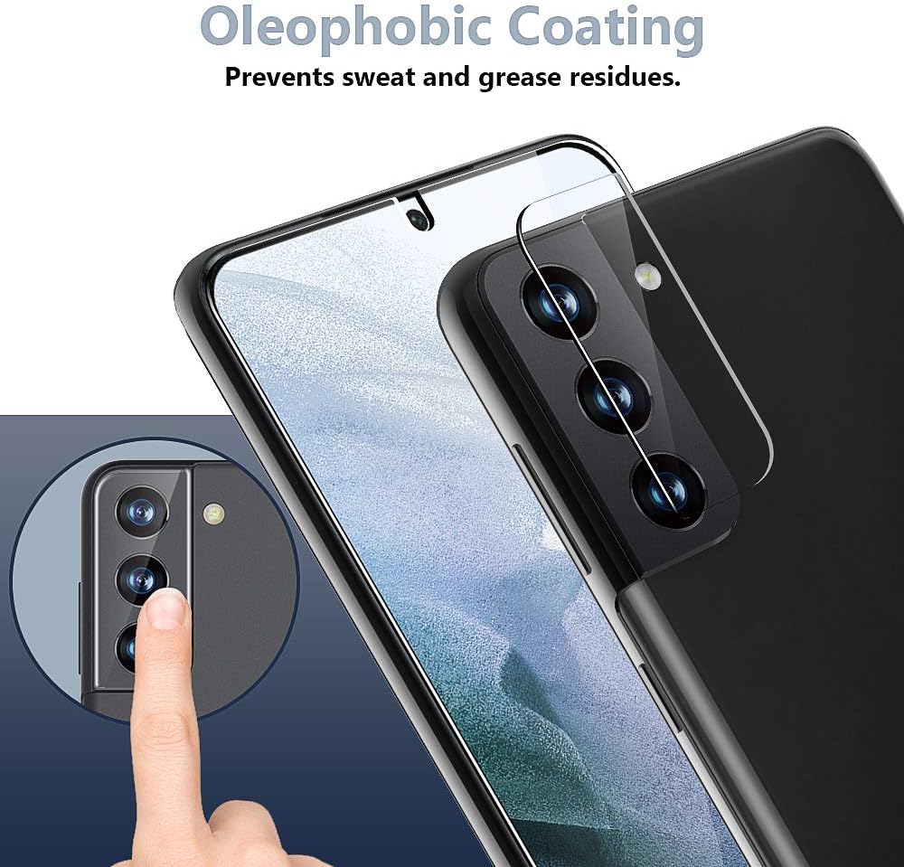 TOCOL [6 Pack] Compatible with Samsung Galaxy S21 5G 6.2 inch - 3 Pack Tempered Glass Screen Protector and 3 Pack Camera Lens Protector with [Installation Frame] HD Clear Bubble Free Case Friendly : Cell Phones & Accessories