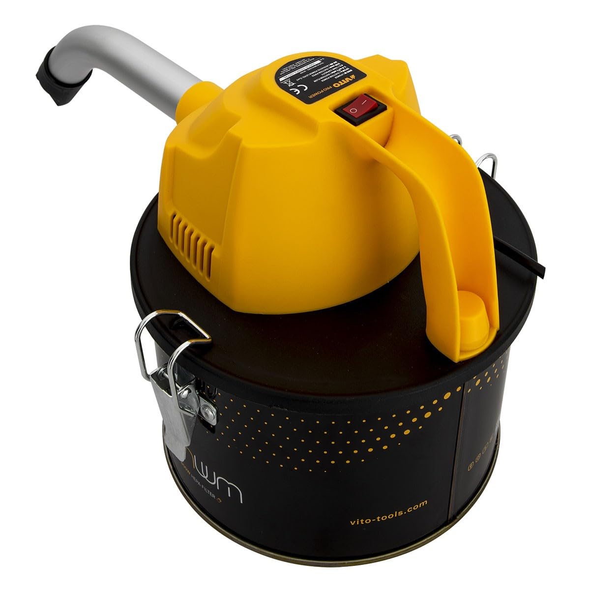 VITO Aspirateur Cendres Électrique 800W 4L Filtre HEPA Lavable Pour Cendres Froides 40°C Max