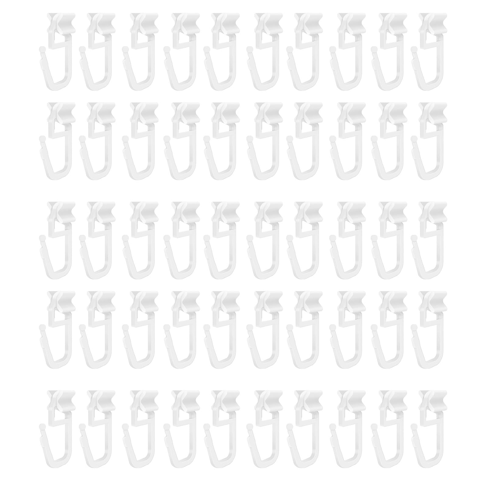 50pcs Durability Curtain Hooks Curtain Glidering Compatibles Most Track for Seamlessly Movement Drapery Hook