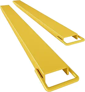 Pallet Forklift Extensions 84" Length 4.5" Width, Heavy Duty Steel Pallet Fork Extension, 1 Pair Fork Extensions for Forklifts, Yellow