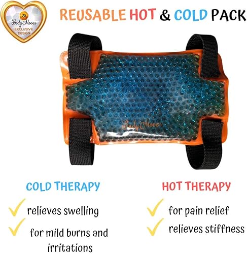 Miniatura 6 de BodyMoves Tobillera para niños con bolsa de hielo frío y caliente (rosa dulce, talla M para niños grandes (EE.UU. 3.5-7))