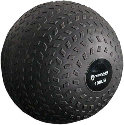 Titan Fitness pelota de caucho Tread Slam, rebote muerto, peso para el entrenamiento - lanzar, atrapar, golpear, girar