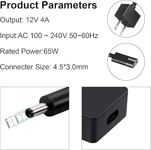 Miniatura 3 de Cargador de cable de alimentación 12V 4A para Microsoft Surface Pro 3 Docking Station, Windows Laptop Tablet Dock Adaptador de CA Modelo 1627 1664