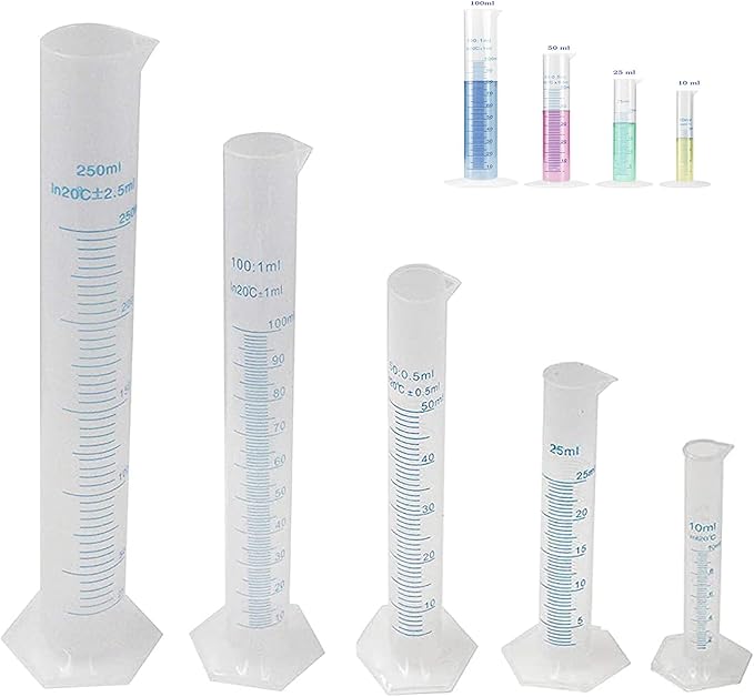 5 Éprouvettes Graduées Eprouvette Graduée ML Éprouvette Graduée