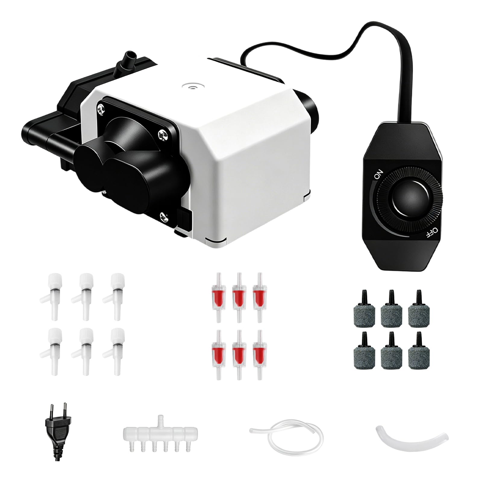 Air Assist Laser 55 l/min pour gravure laser, pompe à air pour aquarium 25 W | Avec flux d'air réglable, pompe de soutien d'air 220 V pour découpe laser, gravure laser, silencieuse, pour aquariums