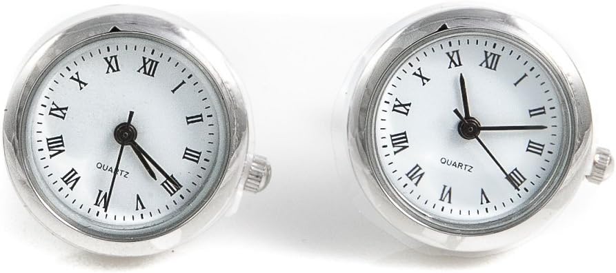 MRCUFF Traveler Working Watch Thermometer & Compass Steampunk Spinning Globe Pilot 4 Pairs Cufflinks in a Presentation Gift Box & Polishing Cloth