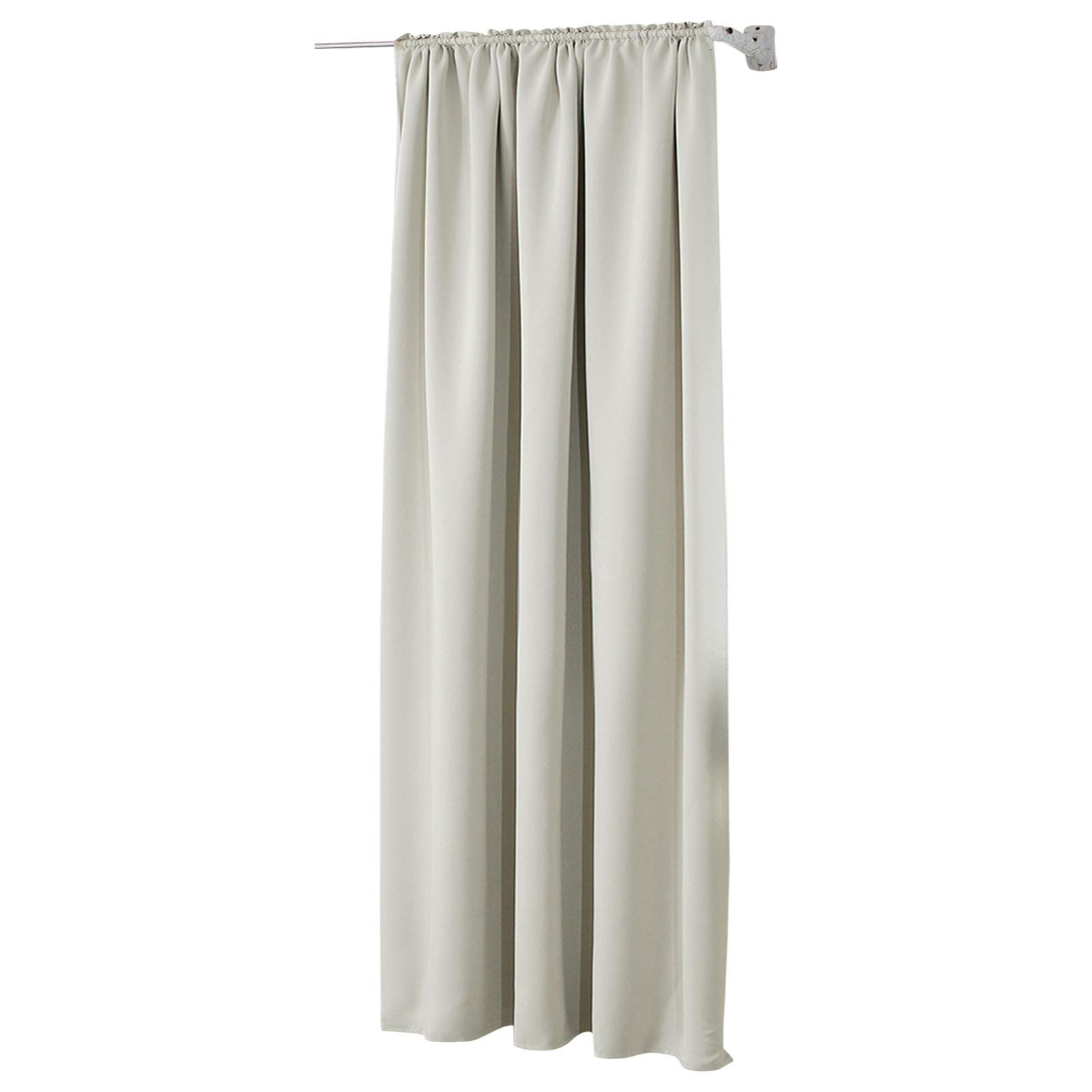 WOLTU Thermovorhang, Verdunklungsvorhang für Wohnzimmer Schlafzimmer, Blickdicht, mit Kräuselband für Schiene, 250g/m² Schwere Wärmeisolierende, 135 x 225 cm, Beige