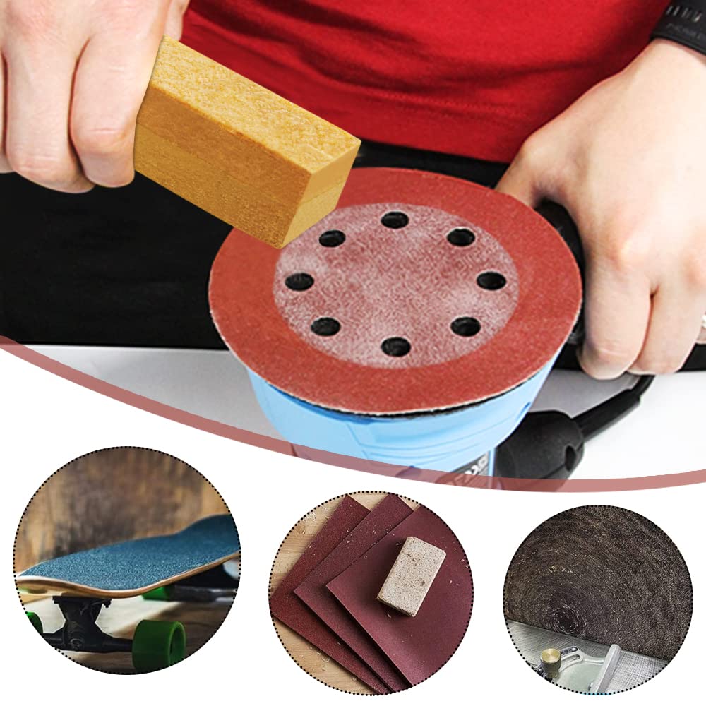 Papel de Lija Cleaning Block Borrador Limpiador - Prolonga La Vida útil de La Cinta de Lija - Bloque Para Bandas de Lija y Discos Abrasivos (20 × 4 × 4 cm)