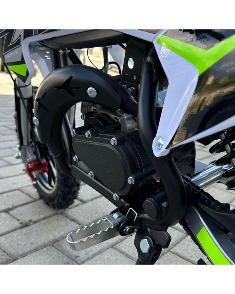 T-MOTO Mini Moto Cross ZTM RUOTA 10/10, Mini Motocross 50cc con Braccialetto di Sicurezza, Minicross 50cc 2 tempi 4cv tuning Uso Off-road, Moto bambini (Blu)