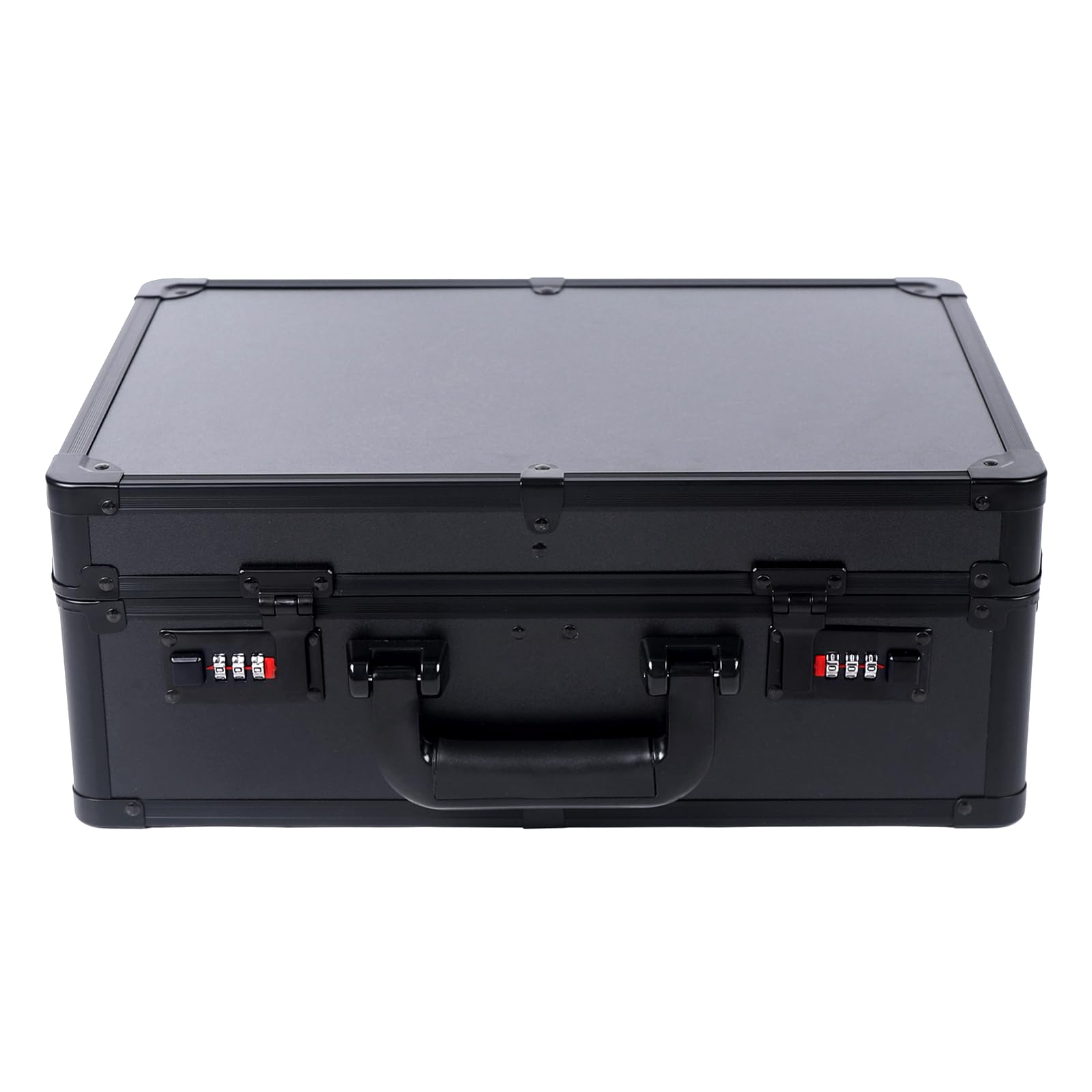3-in-1 Tragbarer Kosmetikkoffer mit Schloss, multifunktionaler Schminkkoffer & Friseurkoffer, Hartschale Beauty Case und Make-up Organizer für Reisen und unterwegs, 40 × 16,5 × 27,5 cm (Schwarz)