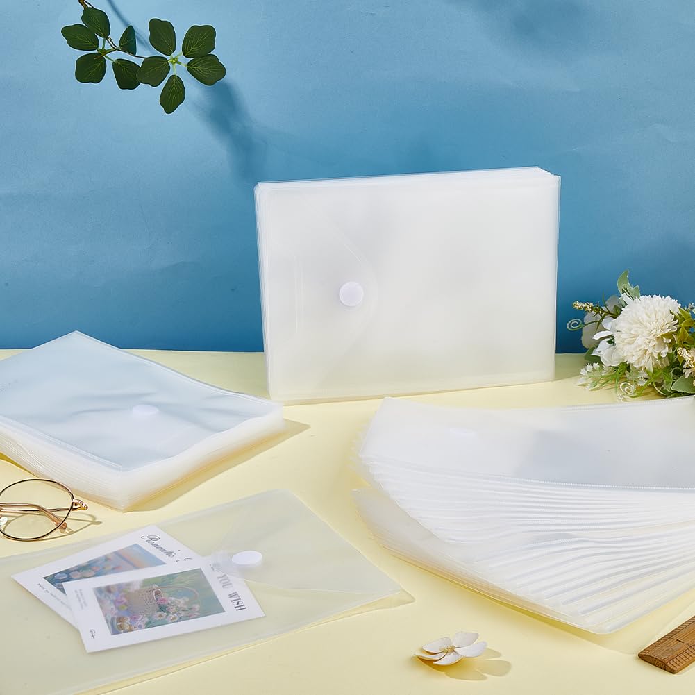 CREATCABIN Pochette Transparente 100 pièce Plastique avec Fermeture à