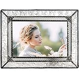 J Devlin Glass Art Pic 380-46HV Vintage Glass Picture Frame Tabletop 4 x 6 Photo Wedding Anniversary