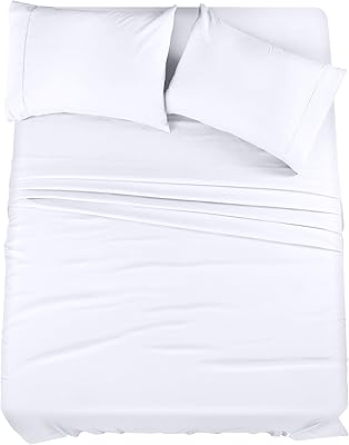 Utopia Bedding King Bed Sheets Set - Pack of 8 Sheet Sets - Perfect for Spa, Hotel, & Guest Bedroom - Brushed Microfiber - Shrinkage and Fade Resistant - Easy Care (White)