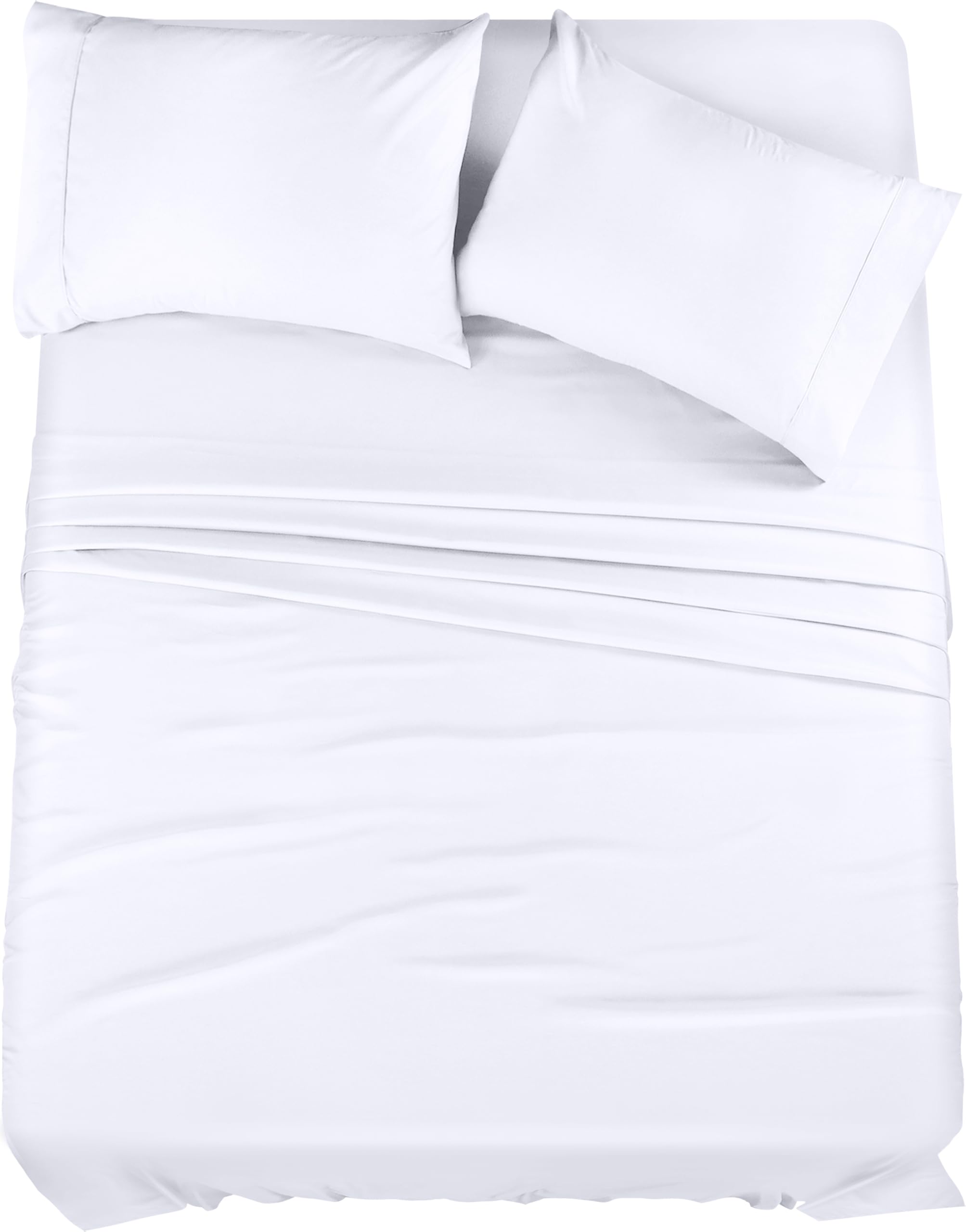 Utopia Bedding California King Sheet Set – 4 Piece Bed Sheets for Cal King Size Bed, Soft and Breathable Microfiber, Includes 1 Fitted Sheet, 1 Flat Sheet and 2 Pillowcases (White)