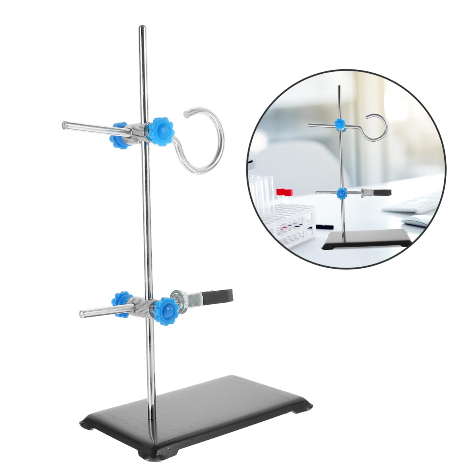 INOOMP Support de Laboratoire Portable Cadre Miniature Plusieurs styles en Fer Antirouille et Robuste de 30 Cm Plusieurs styles pour Expériences Chimiques et Équipement Scientifique