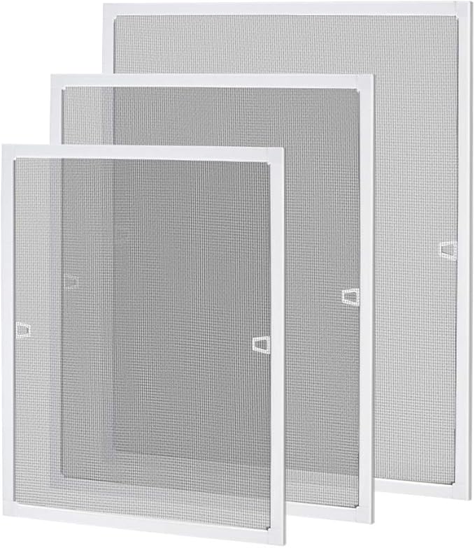 Mosquitera para ventanas Uisebrt con marco de aluminio sin necesidad de taladros ni tornillos