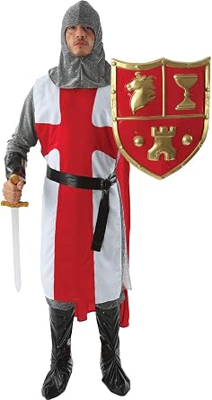Orion Costumes Mens Medieval English Knight Crusader Fancy Dress Costume