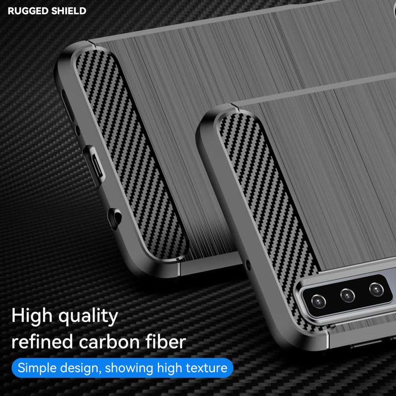 Image of Hybrid Carbon Fiber Back Case for Samsung Galaxy A7 2018 (Black)