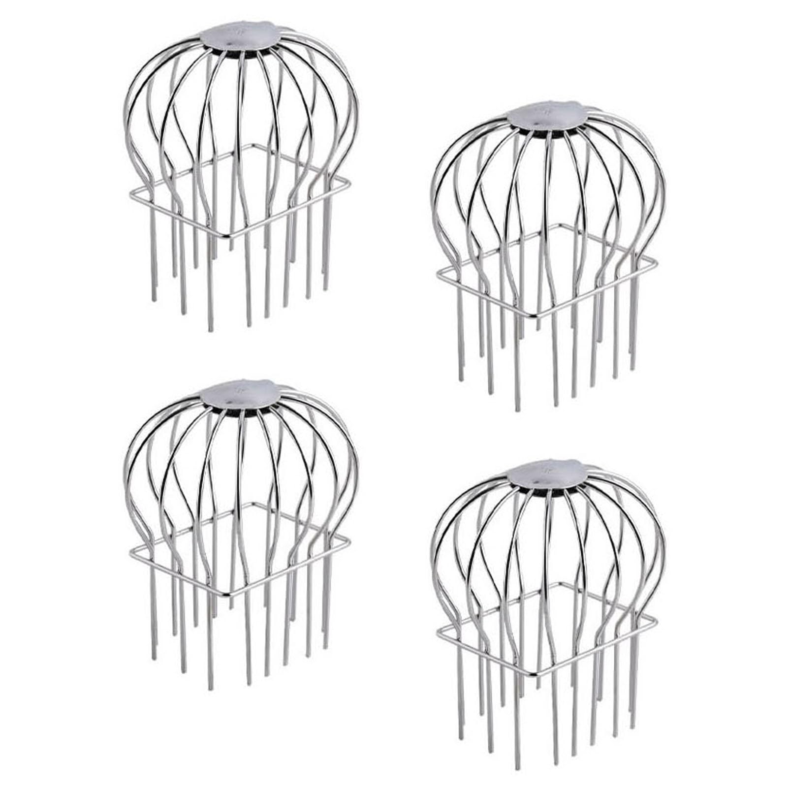 BBHW Gutter Downspout Guards Filter Strainer, Stainless Steel Leaf Guards for Gutters, Square Drain Downspout Protectors, Rain Gutter Cover System (Color : 4 PCS, Size : Small 5x7cm (2x3in))