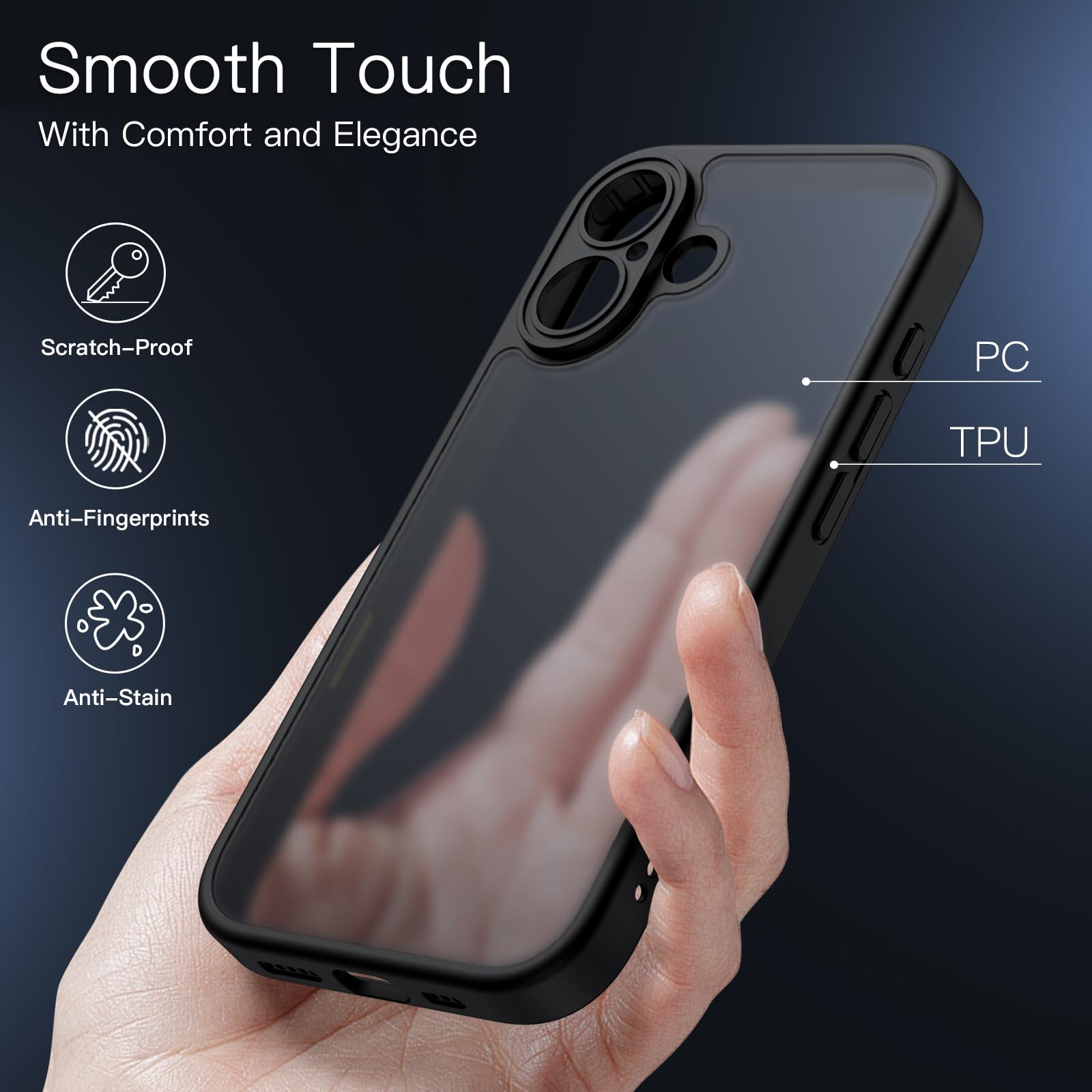Amazon.co.jp: JETech マットケース iPhone 16 6.1インチ用