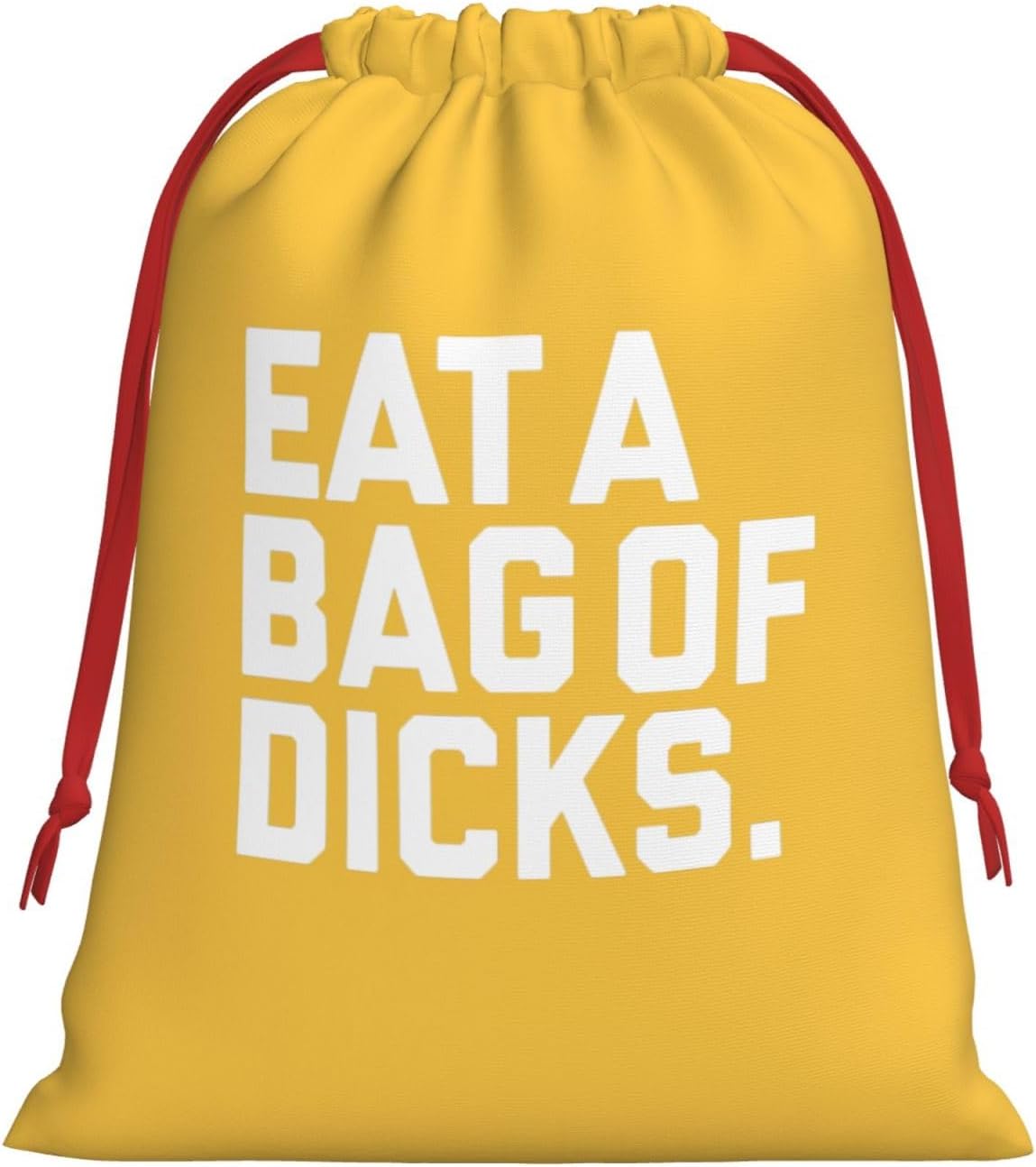 AHUNARLOP Eat A Bag of Dicks Christmas Gift Bags, Santa Wrapping Bags, Xmas Presents Bag With Drawstring, Holiday Party Favors Birthday & Christmas Gift (Large Medium Small)