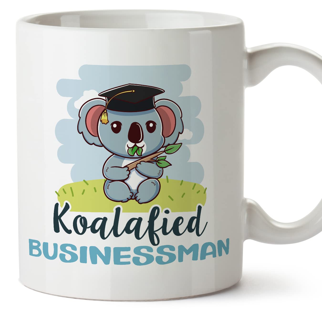 MUGFFINS Businessman Man Mug - in English - Koalafied - Funny Gift for Colleagues - Ceramic 11oz Mug — image 1
