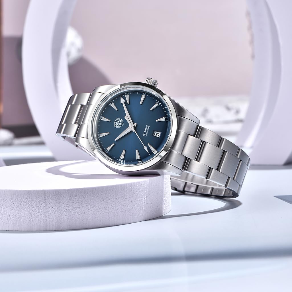 RollsTimi Orologi automatici da uomo alla moda orologio da polso a carica automatica movimento giapponese cinturino in acciaio inox cassa 39 mm 100 m impermeabile cristallo zaffiro uomo elegante