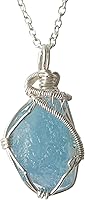 Vista 12 de Designs by Nature Gems Handcrafted Raw Gemstone Necklace in Sterling Silver Opal