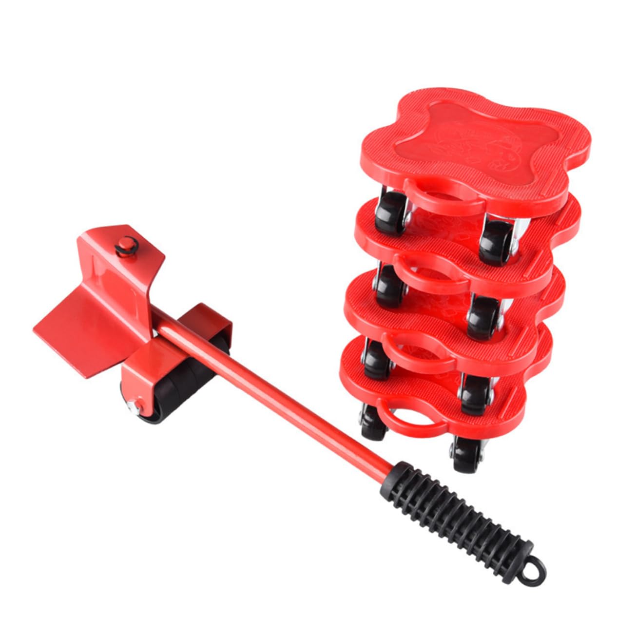Uonlytech Kit Per Trasloco Mobili Set Di Rulli Per Traslochi Puleggia Multifunzionale Trasloco Letti Attrezzo Di Sollevamento Rosso