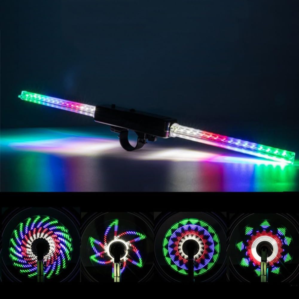 Lights – Water Proof Wheel Lights with 30 Color-Changing Patterns, Ultra-Bright Bicycle Hub Lamp for Road Bikes, Night Riding Safety Accessories